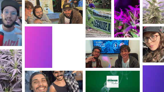 Colagem de varias fotos das pessoas da equipe Ganzá